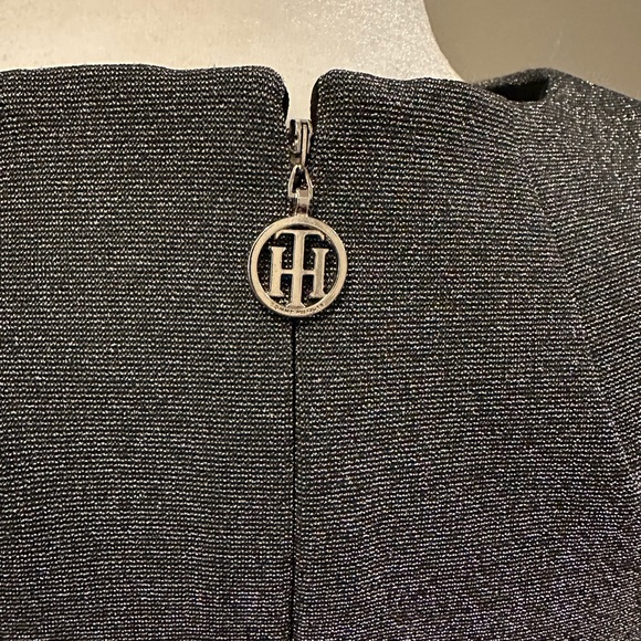 Size 4 Tommy Hilfiger Sparkly Silver/Grey Sheath Dresd - Picture 3 of 6